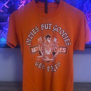 1990's Vintage Men's Orange Harley Davidson T-Shirt